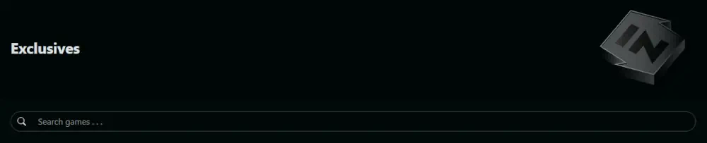 Sezione giochi esclusivi e categoria di ricerca TrueFortune